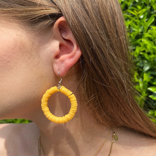 Julien Deluxe Earrings Katsuki beads warm yellow