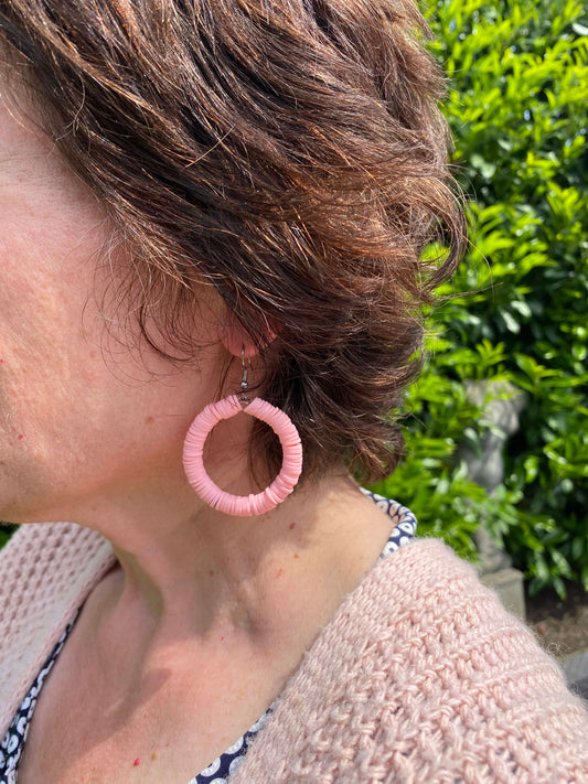 Julien Deluxe Earrings Katsuki beads pink