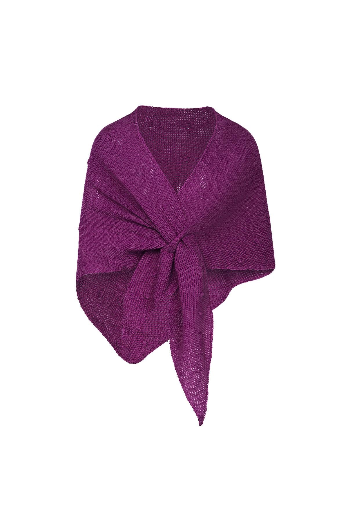 Julien Deluxe Omslagdoek met bolletjespatroon paars