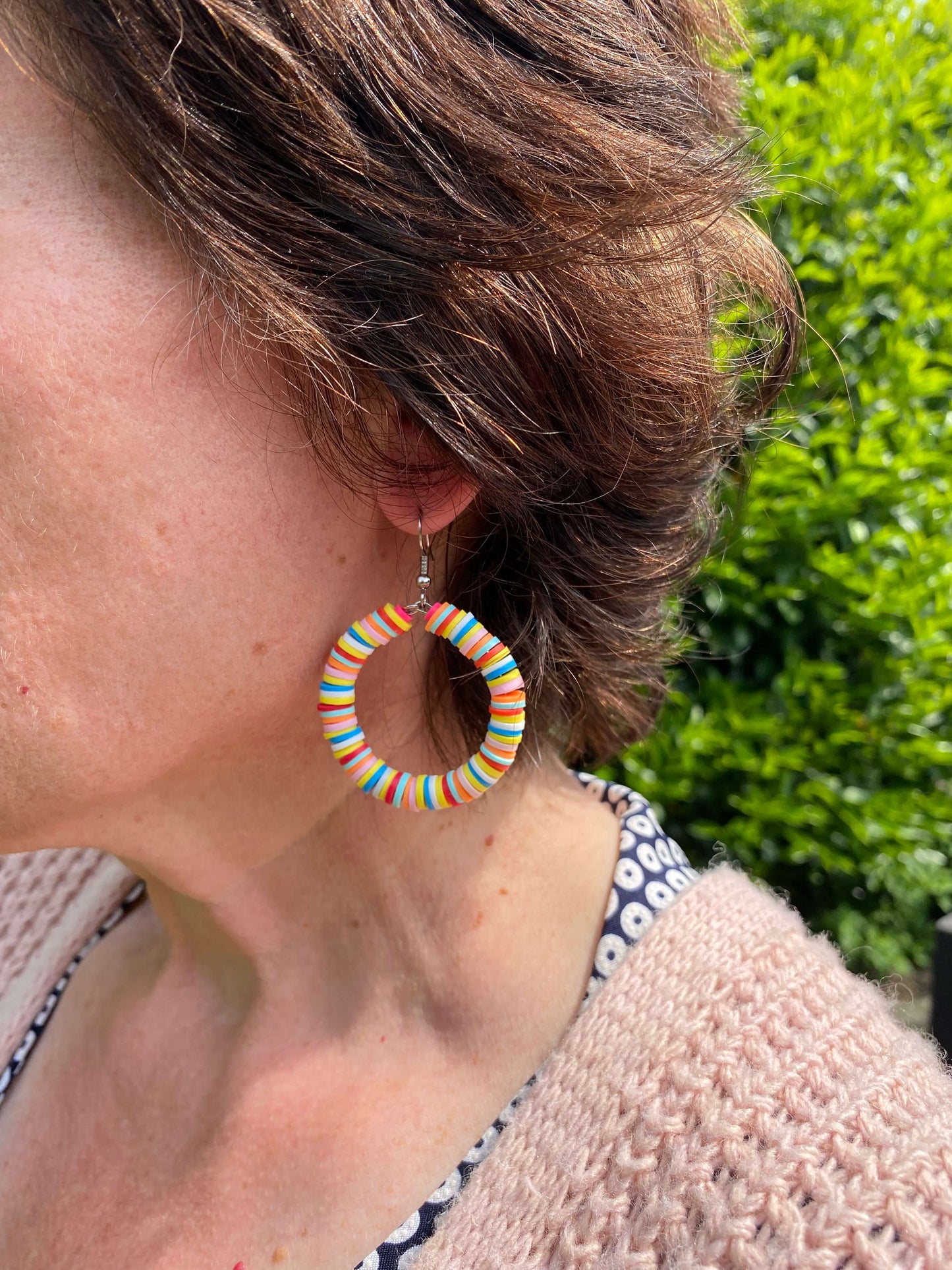 Julien Deluxe Oorbellen Katsuki kralen multi oranje geel