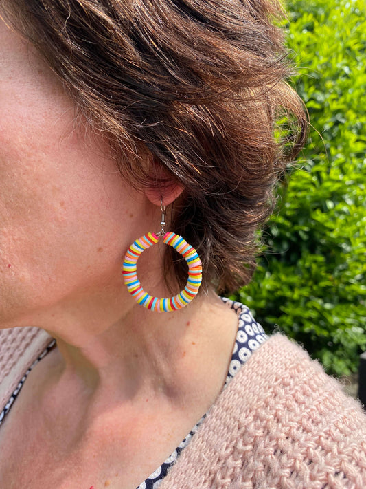 Julien Deluxe Earrings Katsuki beads multi orange yellow