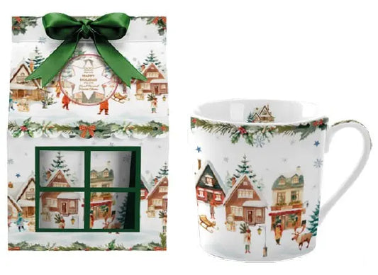 Duo Occasional mok 400ml Christmas Village in Geschenkdoos