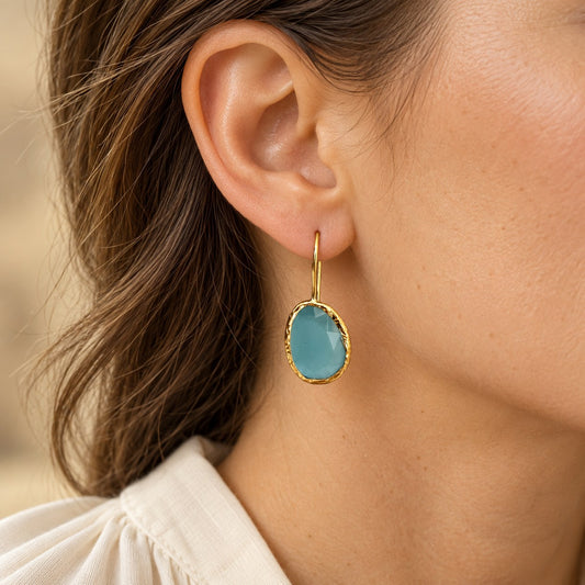 Happy Lona Oorbellen licht turquoise