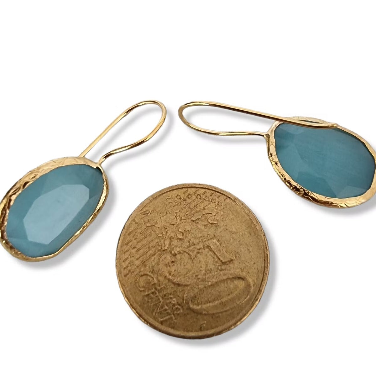 Happy Lona Oorbellen licht turquoise