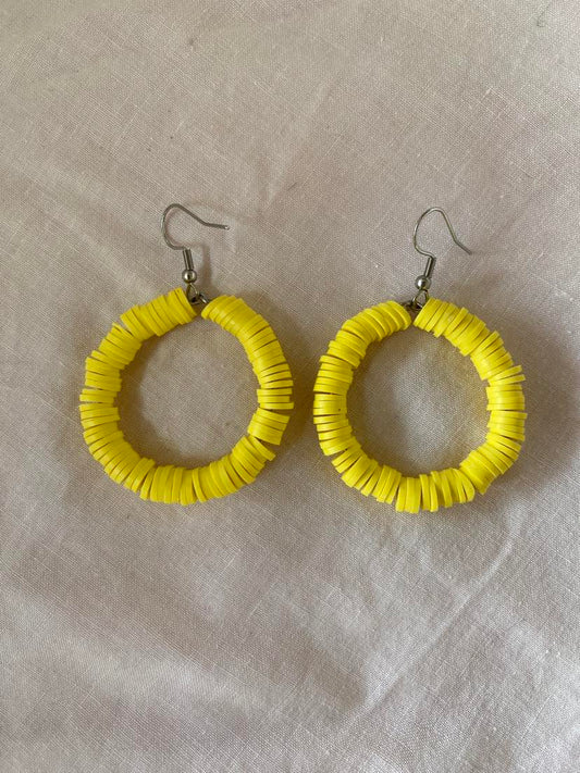 Julien Deluxe Oorbellen Katsuki kralen fel geel