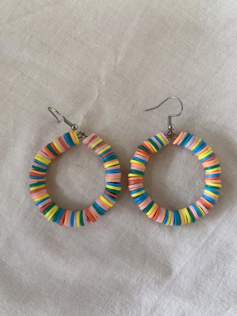 Julien Deluxe Oorbellen Katsuki kralen multi geel oranje groen blauw