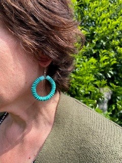 Julien Deluxe Oorbellen Katsuki kralen twee kleuren groen