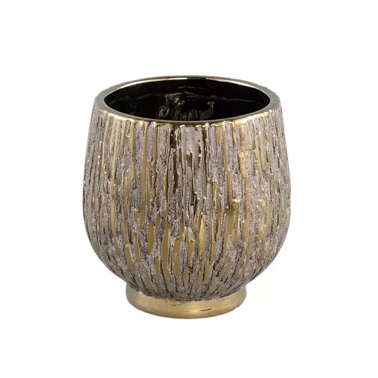 PTMD Bloempot Junee S goudkleurig 12cm