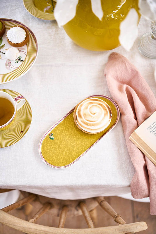 Pip Studio Suiker en melkschaal rechthoekig La Majorelle geel 25x12cm