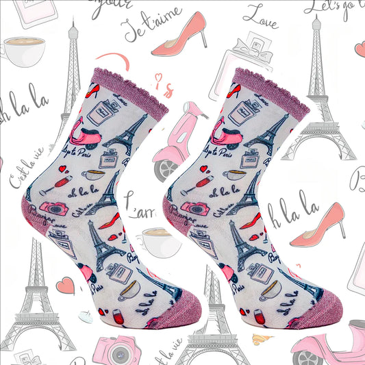 Sock My Feet Damessok Sock My Paris l'Amour