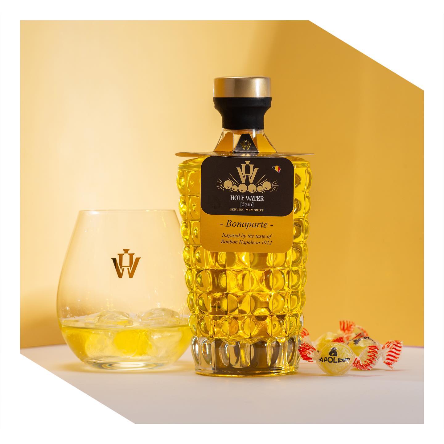 Holy Water Bonaparte Gin 50cl Temperantia Geschenkbox met snoepjes