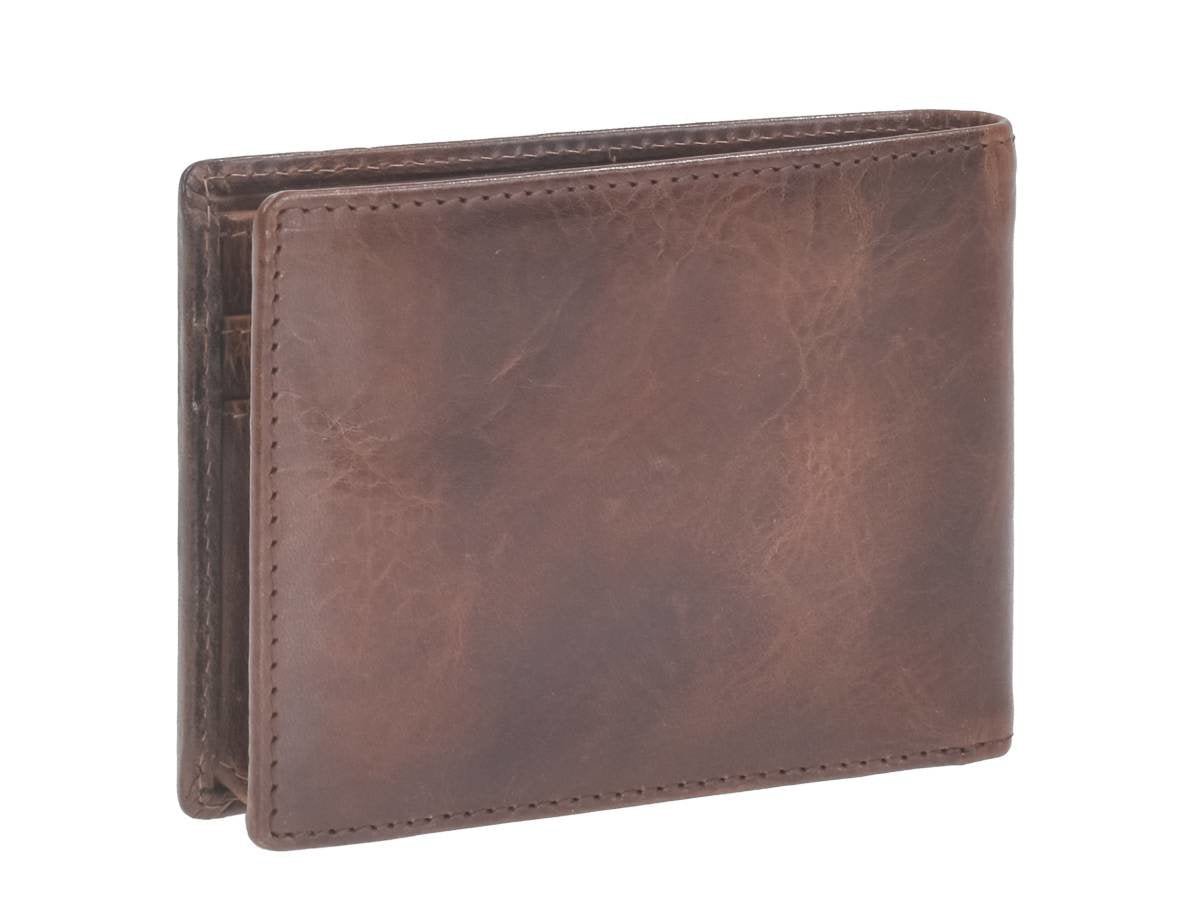 Greenburry Herenportefeuille leder 11x8cm teak bruin - Julien Deluxe