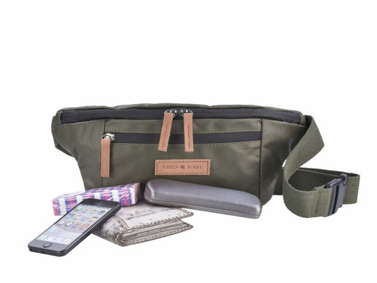 Greenburry Heuptas Aviator Waterproof 33x4cm Olijfgroen mannen en vrouwen - Julien Deluxe