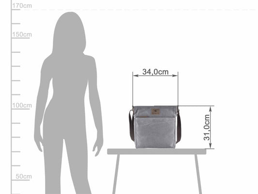 Greenburry Schoudertas Vintage 29x31cm lichtgrijs - Julien Deluxe