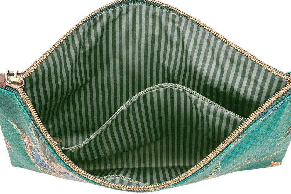 Pip Studio Toilettas Etui Flat Large Cece Fiore groen 30x22x1cm - Julien Deluxe