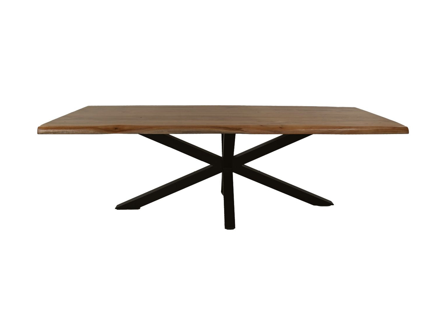 Rechthoekige tafel Soho luxe - 280x100x76 - Naturel/zwart - Acacia/metaal