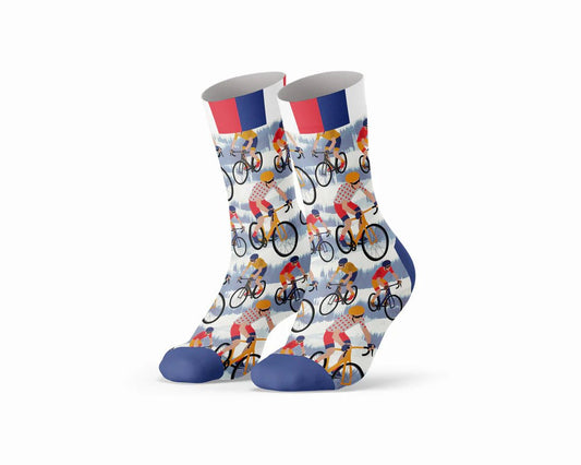 Sock My Feet Herensokken 3 - pack Sock My Tour De France - 1 print + 2 effen - Julien Deluxe