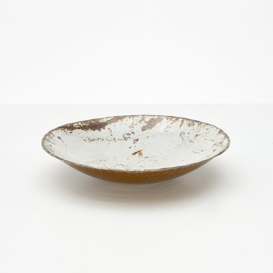 Moogoo Creative Africa White Bowl made from recycled oil barrels & Olive wood experience Tea light holders made from olive wood