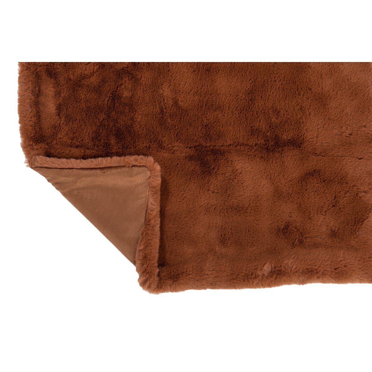 J-Line Plaid Cutie - Fleece Deken – Polyester – 180x130 cm – Sienna Bruin