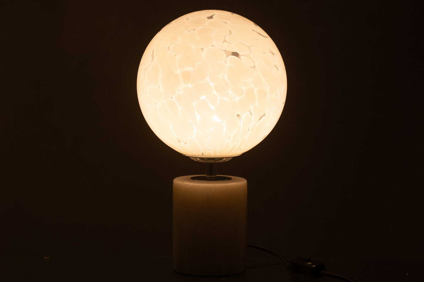 J-Line Lamp Dany Vlekken Op Voet Glas Wit