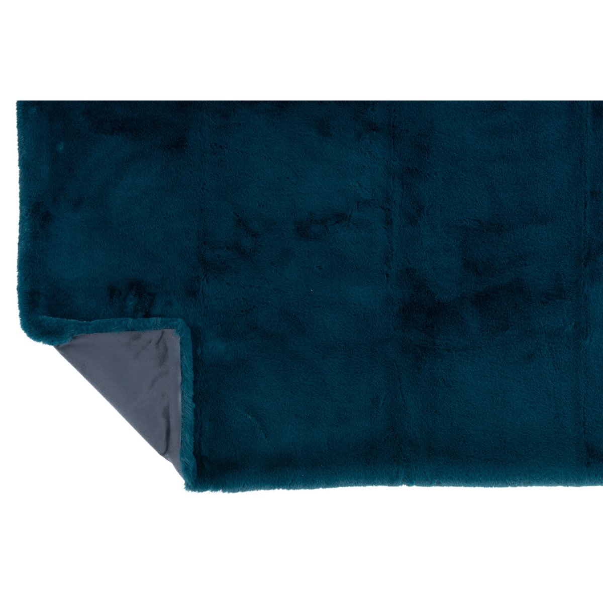 J-Line Plaid Cutie - Fleece Deken - Polyester - 180x130 cm - Petrolblauw