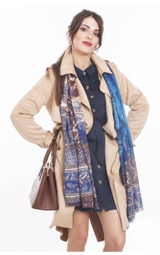 Alber Zoran Sjaal Taj Blue