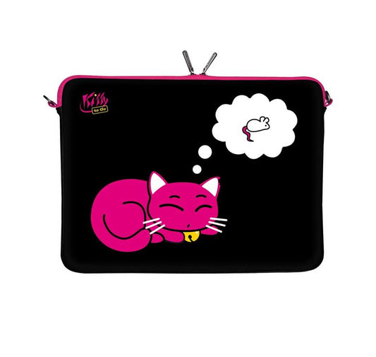 Digittrade Designer Laptoptas Kitty to Go 15 inch Neopreen achterkant