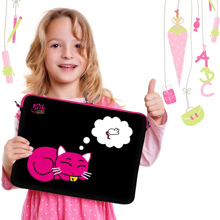 Digittrade Designer Laptoptas Kitty to Go 15 inch Neopreen kids