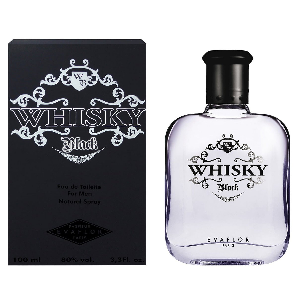 EvaflorParis Eau de Toilette Whisky Black verpakking