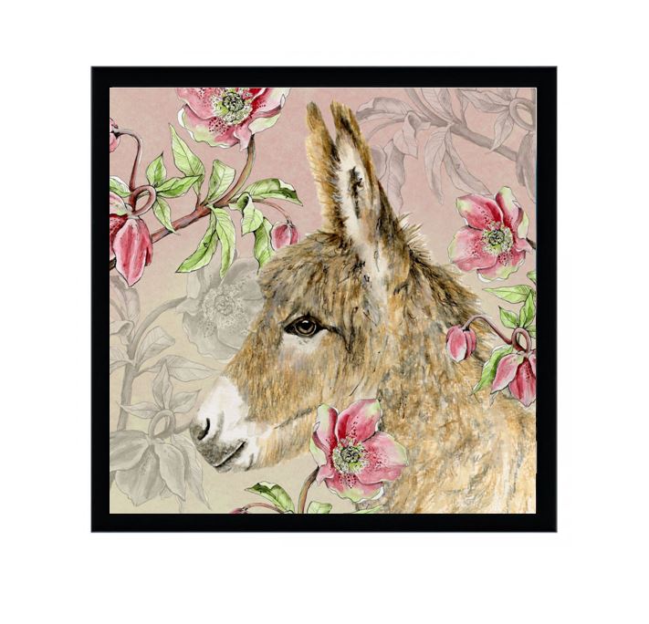 Julien Deluxe Prent Ezel in zwarte kader