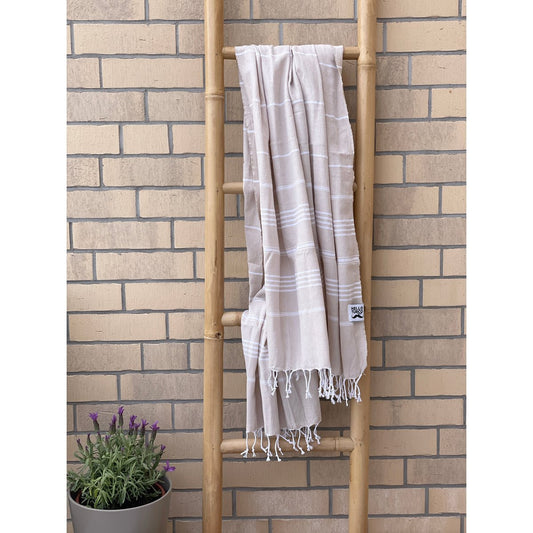 Handgeweven Turkse handdoek Beach Boys beige