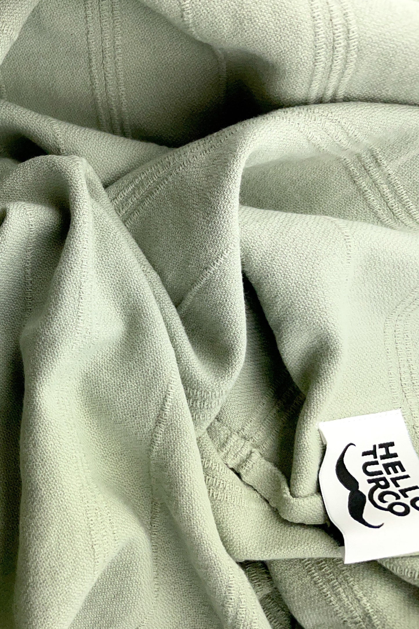 Hello Turco Handwoven Turkish towel mint