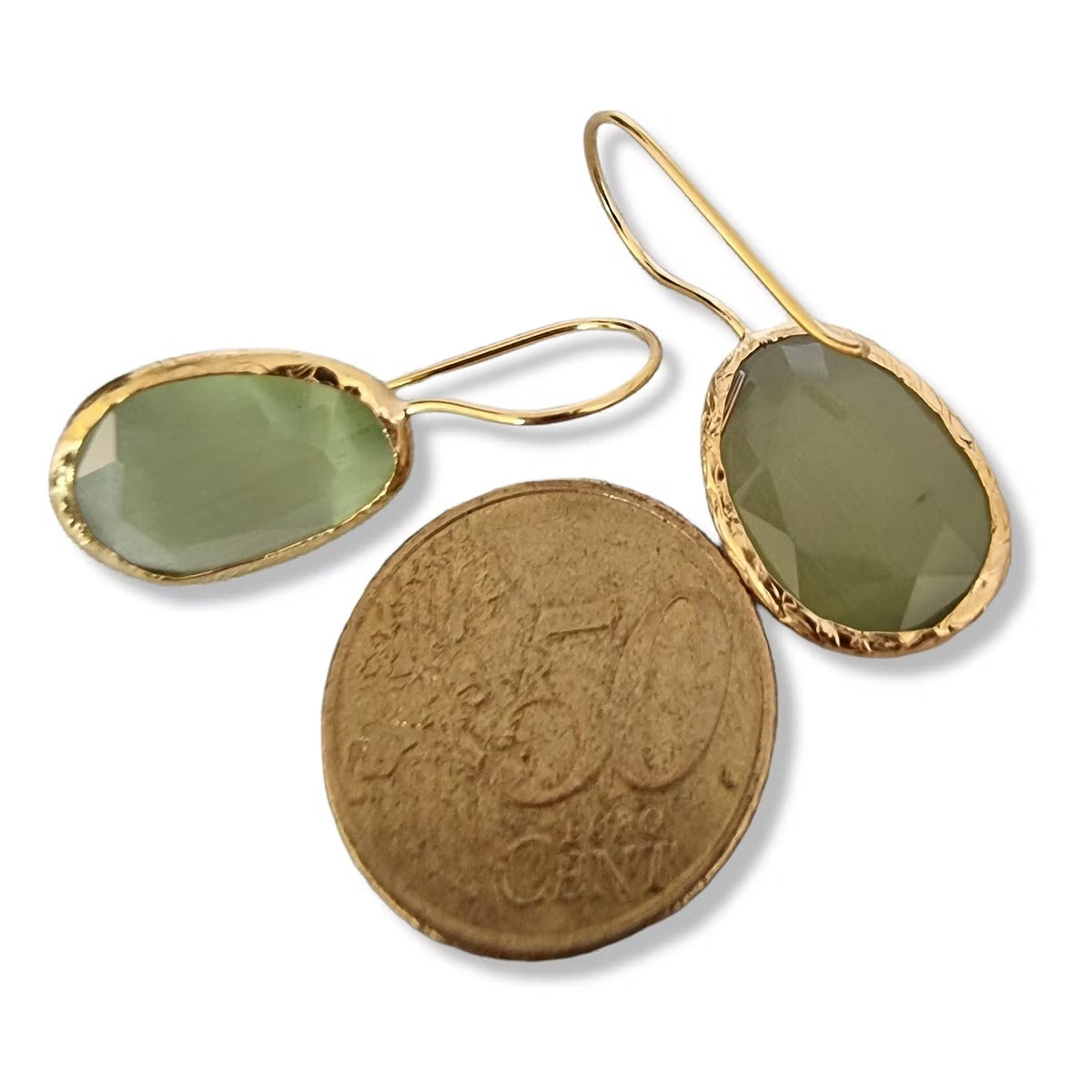 Happy Lona Oorbellen lichtgroen schaal