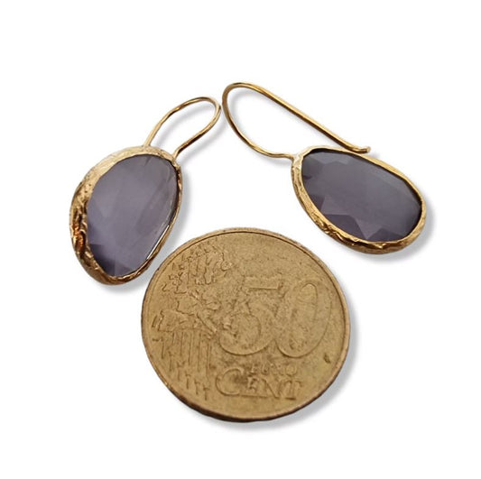 Happy Lona Oorbellen lila - grijs