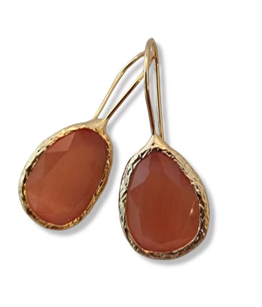 Happy Lona Oorbellen oranjerood