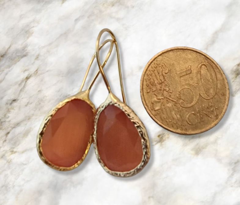 Happy Lona Oorbellen oranjerood schaal