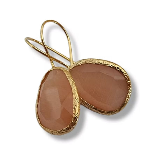 Happy Lona Oorbellen zalm roze