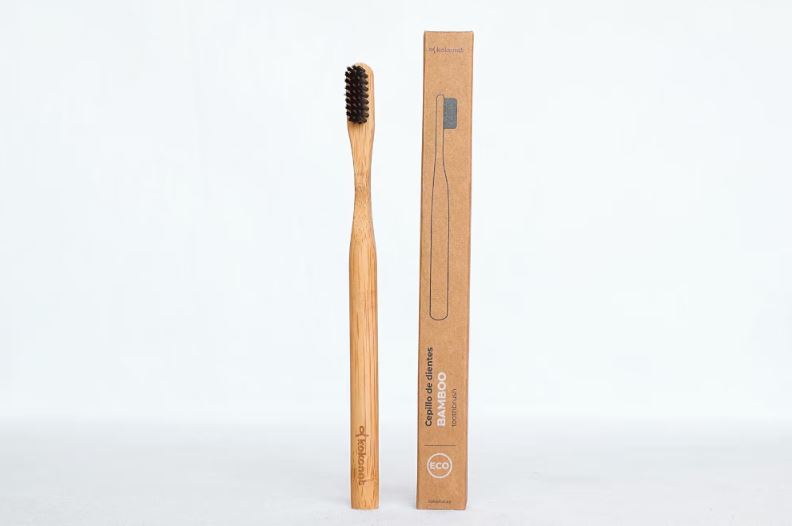 Kokonat Bowl Bamboo Natural Tandenborstel