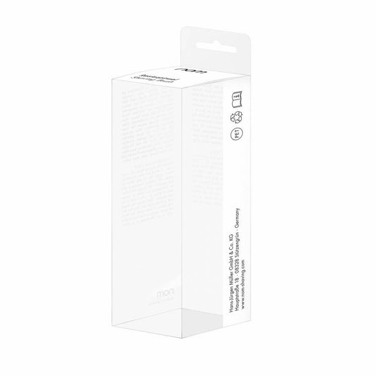 NOM Scheerkwast Graudas - Black Fibre - Wit verpakking