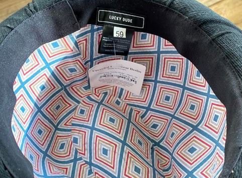 ReHats Berlin Player Hoed Lucky Dude Jeans Zwart 59cm binnenkant