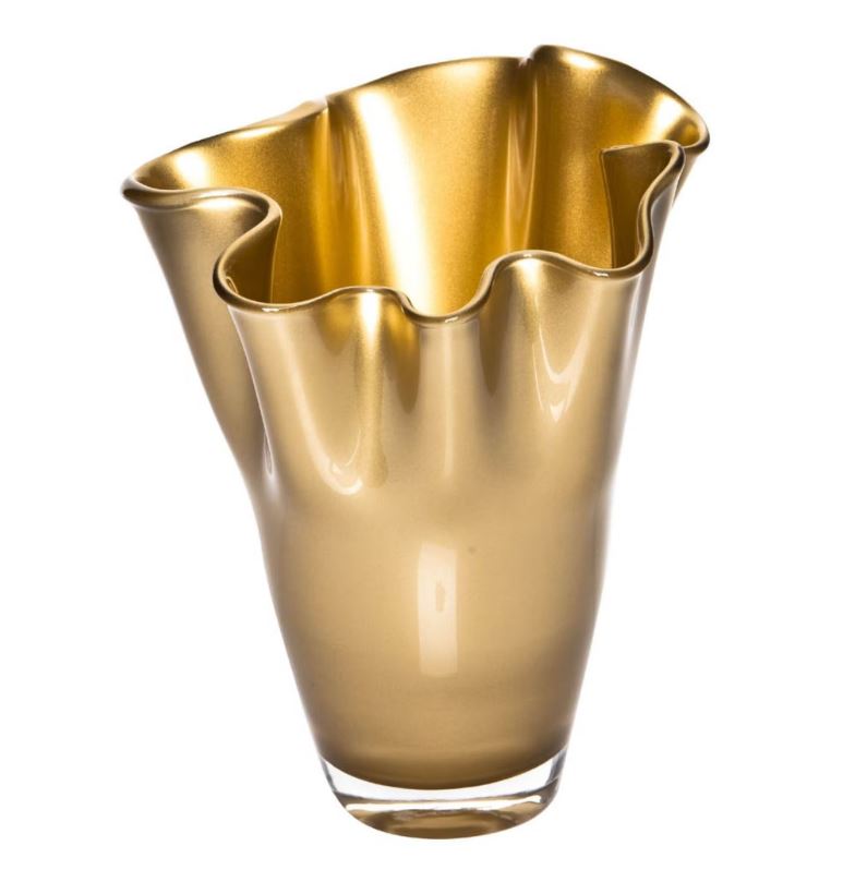 Signature Home Collection Glazen Vaas Goud Metallic
