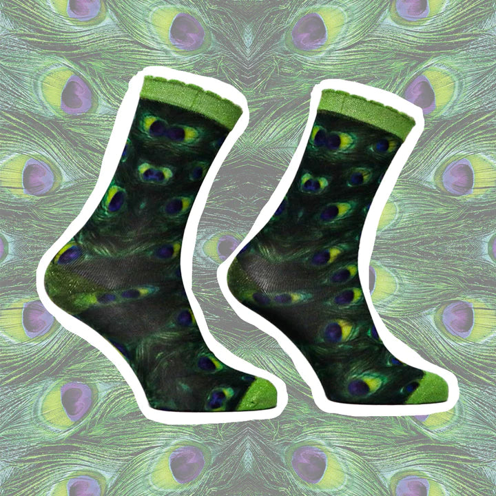 Sock My Feet Damessok Sock My Green Peacock
