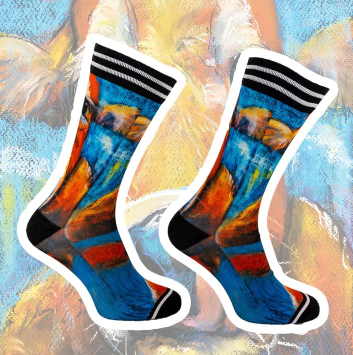 Sock My Feet Herensok Sock My Art Cow