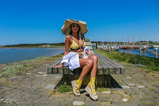 Sock My Feet Damessok Sock My Daisy Bee model