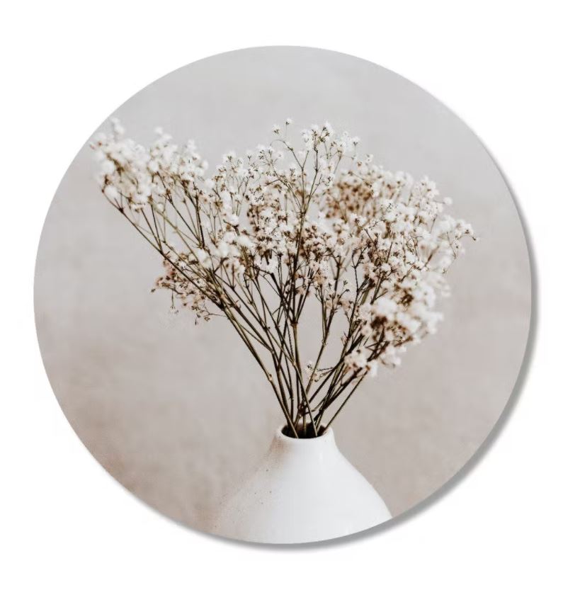 The Big Gifts Muurcirkel Vintage Bloem 40cm