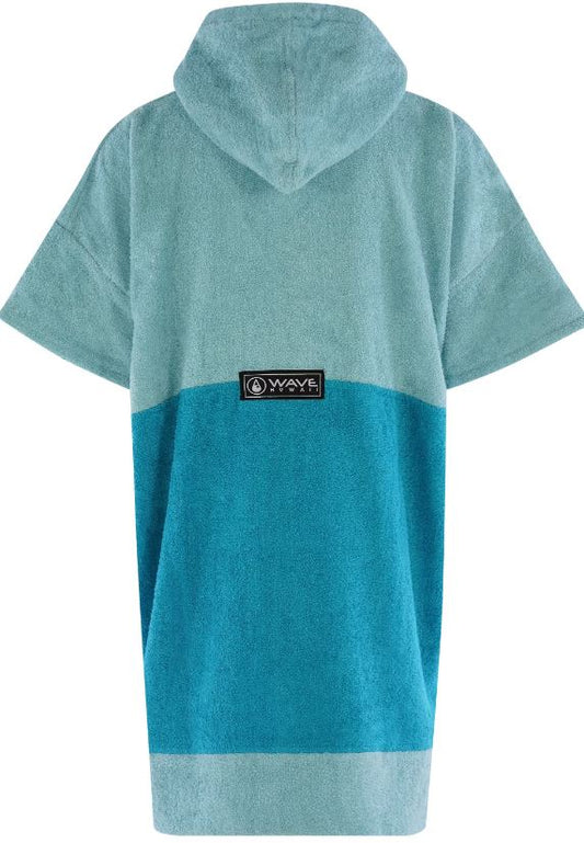 Wave Hawaii blauwe Poncho Flyh met rits achterkant