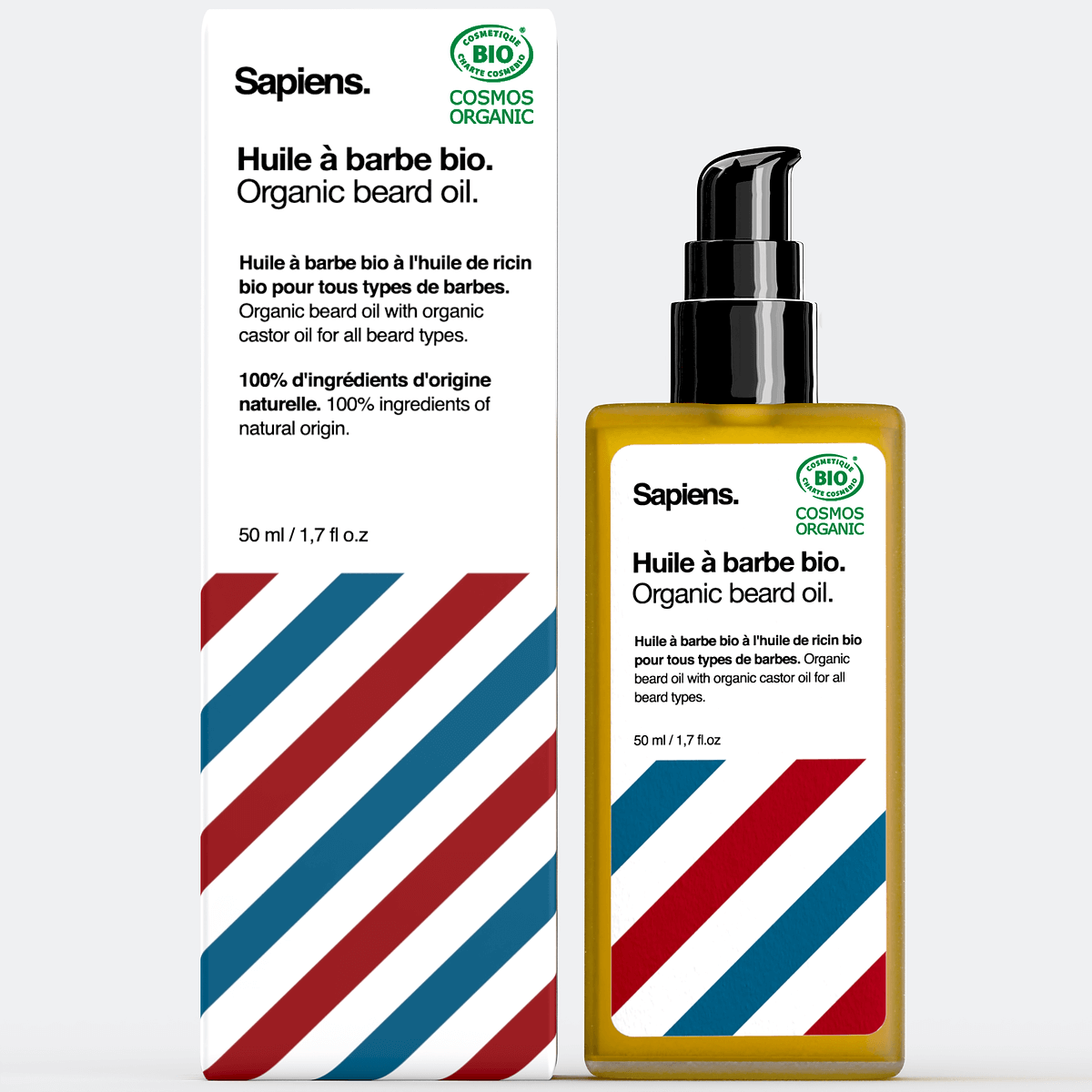 Sapiens Bio Baardolie 50ml & Baardbalsem 60ml Fresh & Woody