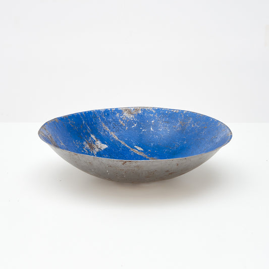 Moogoo Creative Africa Blue Bowl made from recycled oil barrels & Olive wood experience Tea light holders made from olive wood