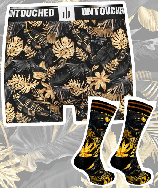 Sock My Feet Giftbox Heren My Golden Leaves Boxer + Sokken