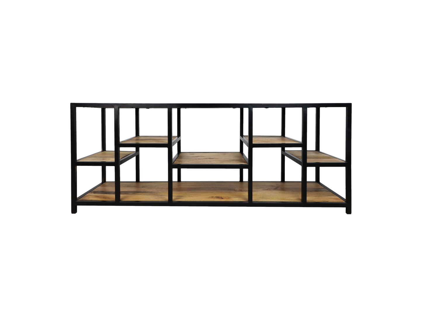 TV meubel Levels - 140x40x55 - mangohout/ijzer